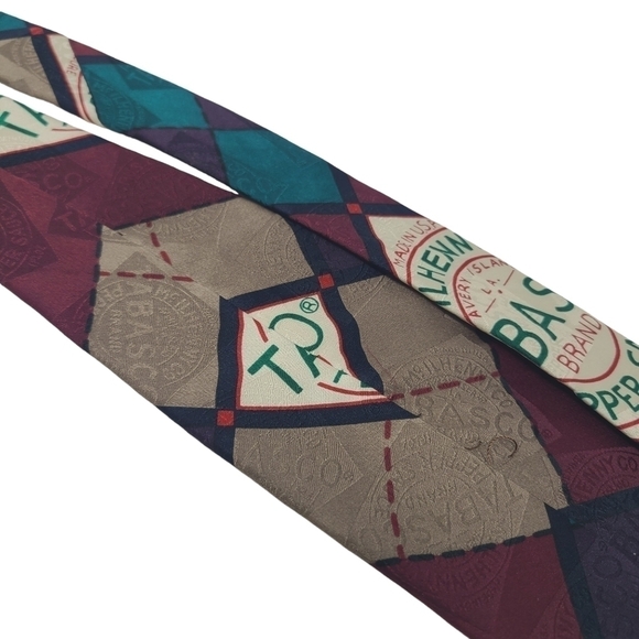 Tabasco | Men's Maroon Tabasco Pepper Sauce Novelty Tie (One Size) - Picture 9 of 11